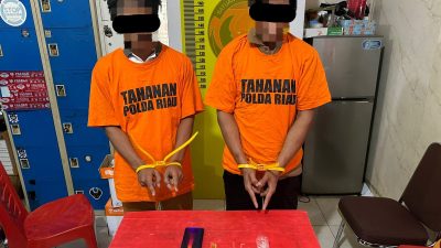 Polsek Kuantan Hilir Ungkap Kasus Penyalahgunaan Sabu di Pondok Kebun, Dua Pria Diamankan