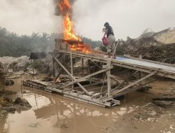 Polsek Benai Tertibkan 13 Rakit PETI di Muara Langsat